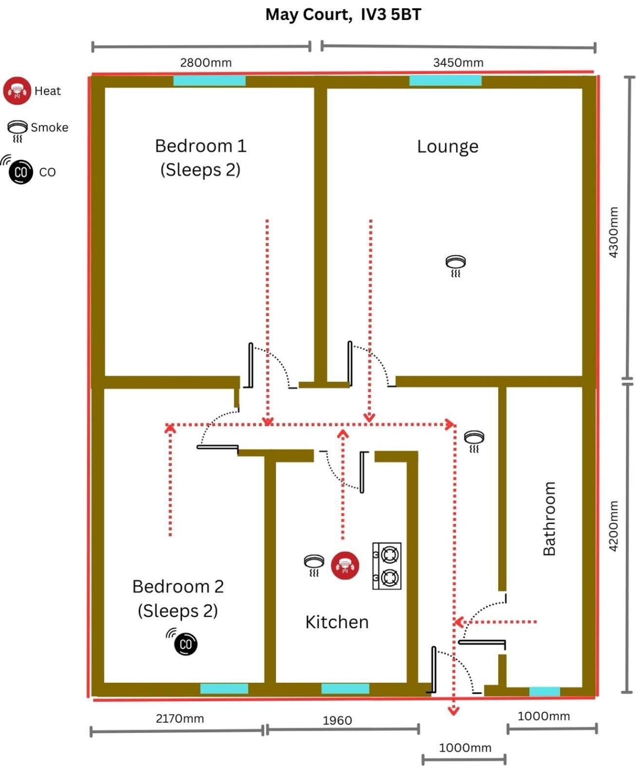 2 Bed Central Ness Apart - May Court Инвернес Екстериор снимка